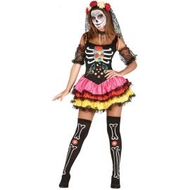 Fato Catrina de Cores para Mulher com Saia