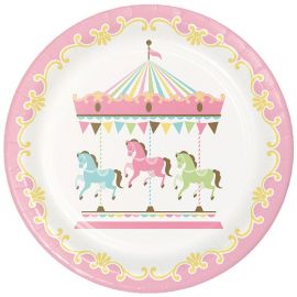 8 Pratos Carrossel 23 cm