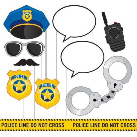 10 Accesorios Policia para Photocall