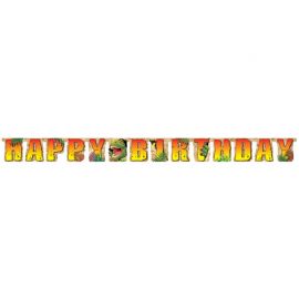 Guirnalda Happy Birthday Dinosauiros