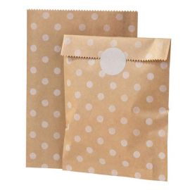 8 Bolsas de Papel Kraft con Pegatinas