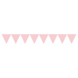 Grinalda Rosa Pastel com Pontos 2,74 m