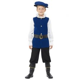 Traje azul de Tudor para criança