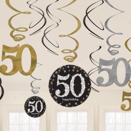 12 Decorativos Pendentes 50 anos Elegant