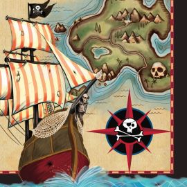 16 Guardanapos Barco Pirata 33 cm