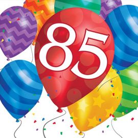 16 Servilletas Balloon Blast 85 Cumpleaños