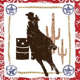 16 Guardanapos Oeste Menina 33 cm