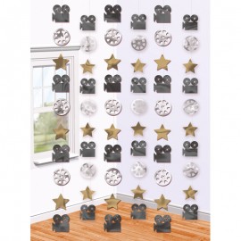 6 Decorativos de Pendurar Hollywood Várias Formas