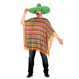 Disfraz de Mexicano con poncho colorido