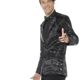 Chaqueta de Lentejuelas Negra para Hombre