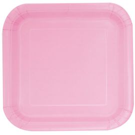 16 Pratos Lisos Quadrados 18 cm