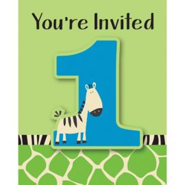 8 Convites Primeiro Ano Zebra