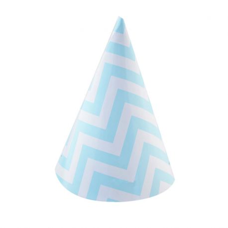 6 Chapéus Forma Cone de Papel Chevron