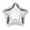 6 Platos de Papel de Estrella 18 cm