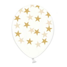 6 Balãos Estrela Transparentes