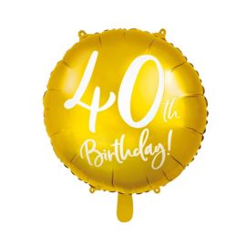 Globo 40 anos de ouro metálico