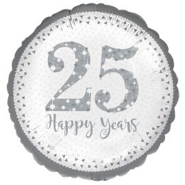 Balão Bodas de Prata Foil 46 cm