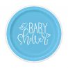 8 Pratos Baby Shower Menino 18 cm