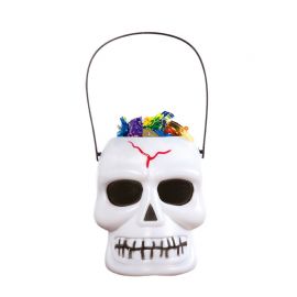 Portacarameles de Calavera Blanca