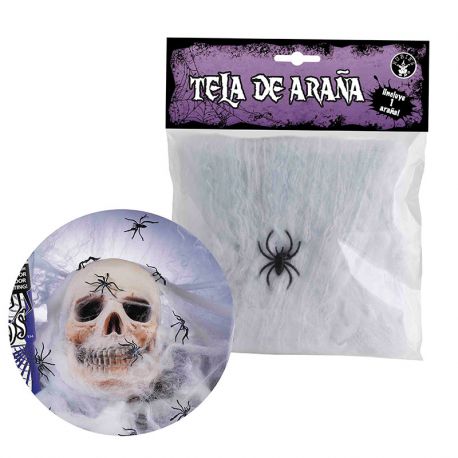 Mini Telaraña Blanca Halloween