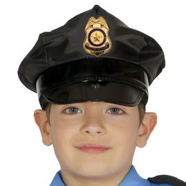 Gorro de Policia Infantil Satinado