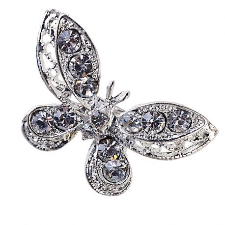 12 Broches com Forma de Borboleta Strass