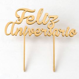 Topper para Bolo Feliz Aniversário