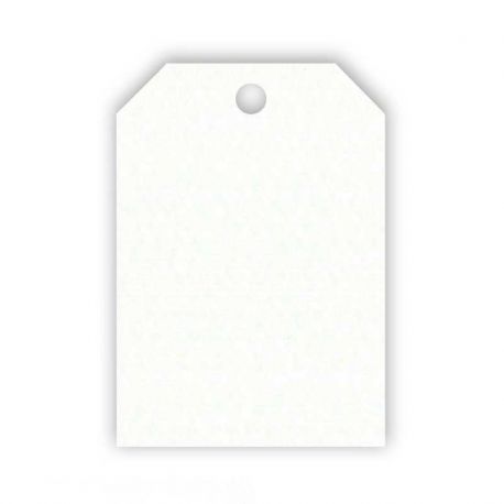 50 Cartões Forma Retangular Branca 2,7 cm X 4 cm
