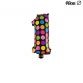 Globo Fiesta con Lunares Numero 1 Foil 40 cm