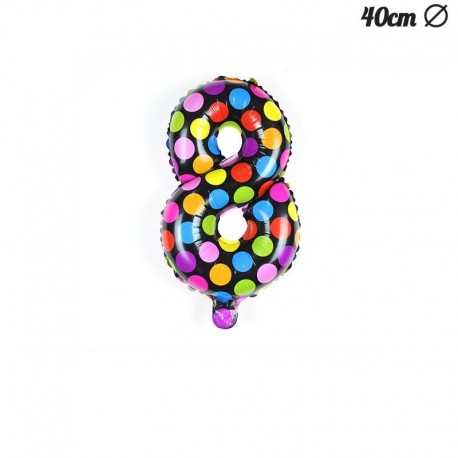 Globo Fiestas Lunares Numero 8 Foil 40 cm