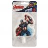 12 Velas Capitán América 7,5 cm 2D