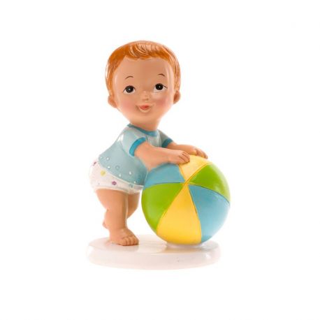 Figura Bautizo Niño con Pelota 7x11 cm