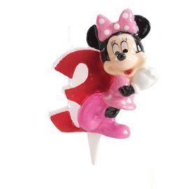 Vela Nº 3 Minnie Mouse 6,5 Cm