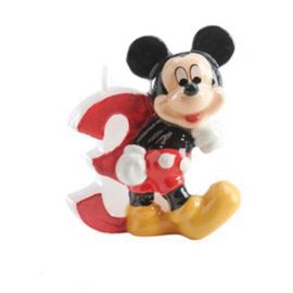 8 Velas Nº 3 Mickey Mouse 6,5 cm