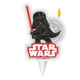 12 Velas de Aniversário Darth Vader 7,5 cm 2D