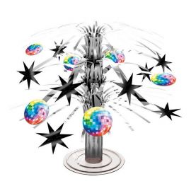 Centro de Mesa Disco Fever Anos 70 de 19 cm