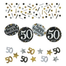 Celebração elegante de Confeti 50 anos