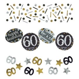 Celebração elegante de Confeti 60 anos