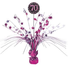 Tabela rosa elegante 70 anos 33 cm