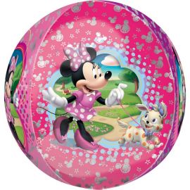 Balão Minnie Mouse e Pero Esferico 38 cm x 40 cm
