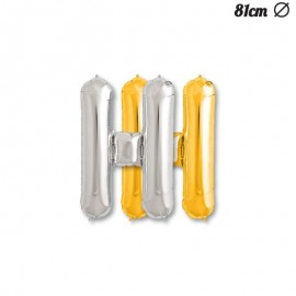 Balão Letra H Foil 81 cm