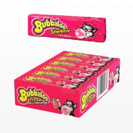 Bubbalo Strawberry Stick Chicles 18 pacotes