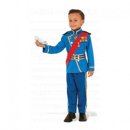 Traje do príncipe infantil azul royal