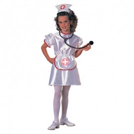Fantasia infantil de enfermeira branca