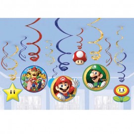 12 Decorações Fitas Super Mario