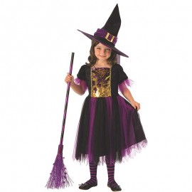 Traje de bruxa mágica para crianças