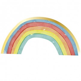 16 guardanapos de festa de arco -íris de 33cm