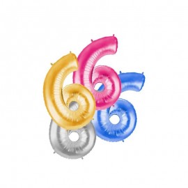 Balão Número 6 Foil 102 cm