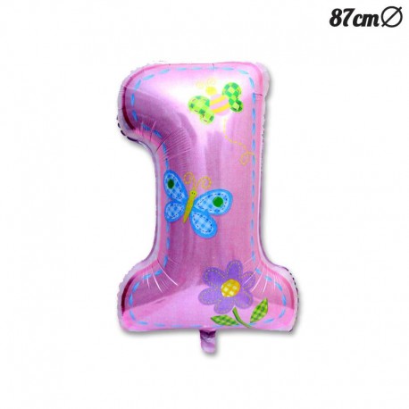 Globo Primer Año Niña Foil 87 cm