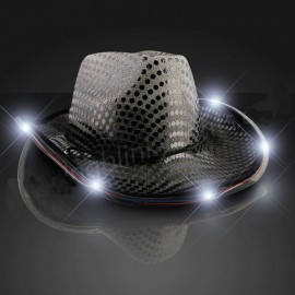 Chapéu de cowboy com luzes LED